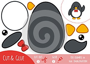 Education paper game for children, Penguin