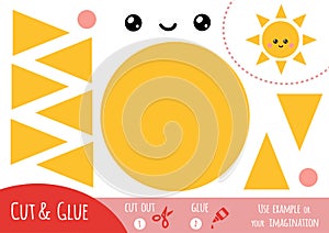 Education paper game for children, Sun