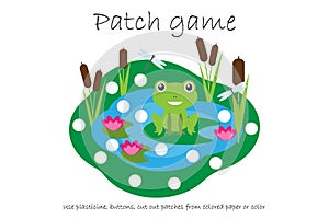 Education Patch game pond for children to develop motor skills, use plasticine patches, buttons, colored paper or color the page,