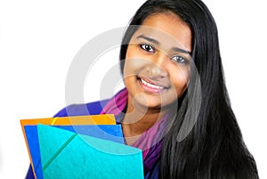 Education portrait of an india woman