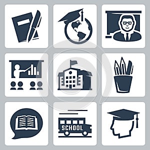 Education related icons set