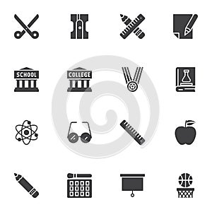 Education related vector icons set