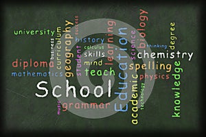 Education related word cloud illustration