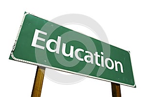 Education road sign