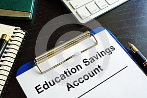 Education savings account ESA form.