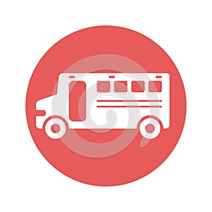 Education, school bus, transportation, vehicle icon design