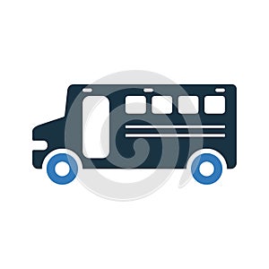 Education, school bus, transportation, vehicle icon