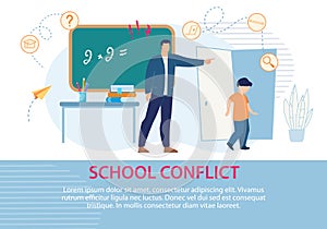 Education School Conflict Situation Text Poster photo