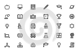 Education school science training institute icons