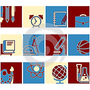 Education school symbol vector collection