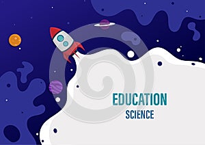 Education science background. learning science online