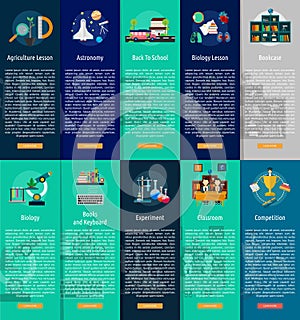 Education and Science Vertical Banner Concept