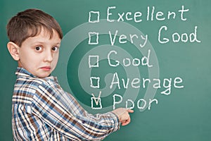 Education: student having problems at school with low self-rating