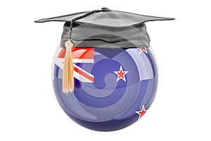 Education and study in New Zealand concept, 3D rendering