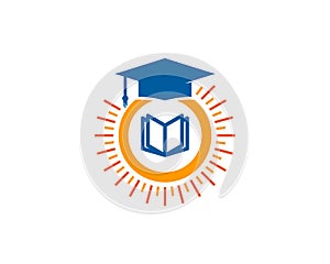 Education Sun Icon Logo Design Element