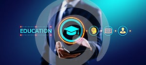 Education technology E-learning Online Training Webinar Seminar Knowledge Business Personal Development.