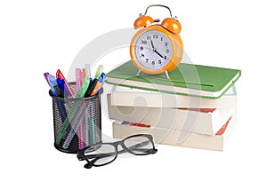 education tools on white background