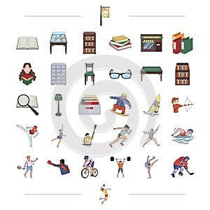 Education, tournaments, business and other web icon in cartoon style. photo