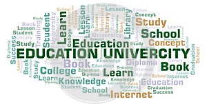 Education Univercity word cloud. photo