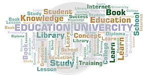 Education Univercity word cloud. photo