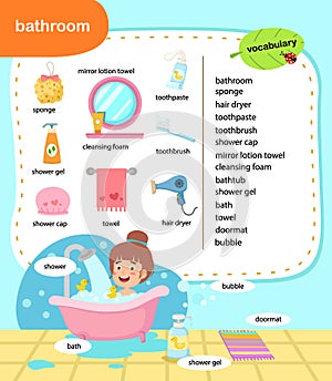 Education vocabulary bathroom