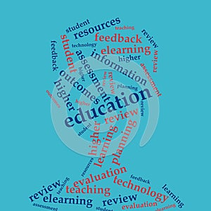 Education word cloud on white