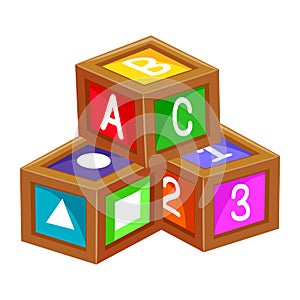 Educational Blocks Alphabet 123