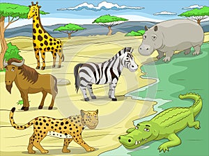 Educational game African savannah animals