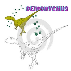 Educational game connect the dots to draw dinosaur photo