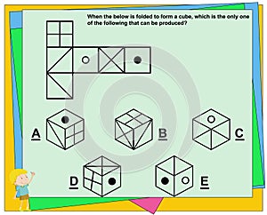 Educational game for kids,iq game,Practice Questions Worksheet for Education and IQ Test [Answer A]