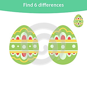 Educational game with ornate Easter egg for toddlers.