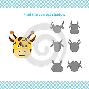 Educational game for toddlers with giraffe face.