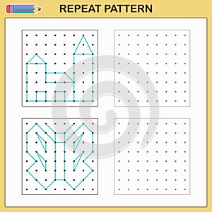 Educational games for kids. Repeat the pattern.