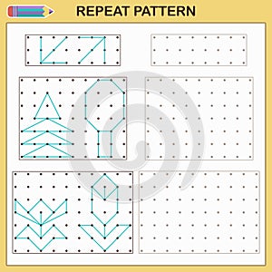 Educational games for kids. Repeat the pattern.