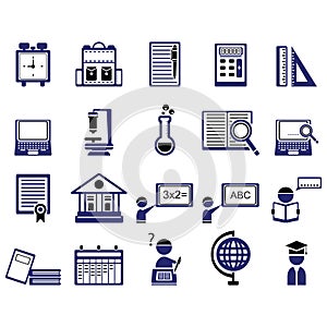 educational icons. Vector illustration decorative design
