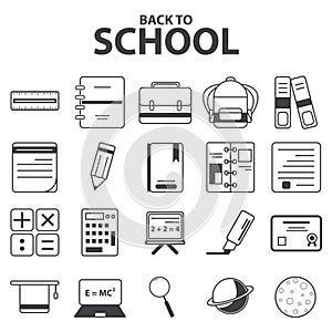 educational icons. Vector illustration decorative design