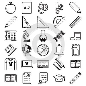 educational icons. Vector illustration decorative design