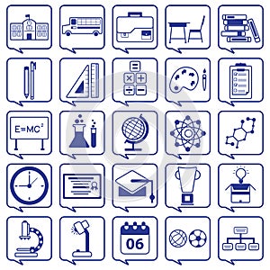 educational icons. Vector illustration decorative design