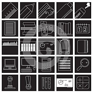 educational icons. Vector illustration decorative design