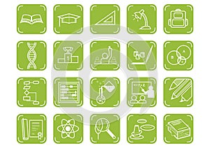 educational icons. Vector illustration decorative design