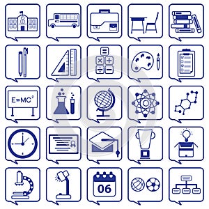 educational icons. Vector illustration decorative design