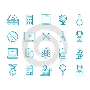 educational icons. Vector illustration decorative design