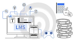 Educational Learning Management System with Digital Tools and Gamification Features for Online Training