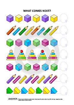 Educational logic game - sequential pattern recognition