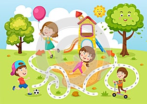 Educational maze game for children