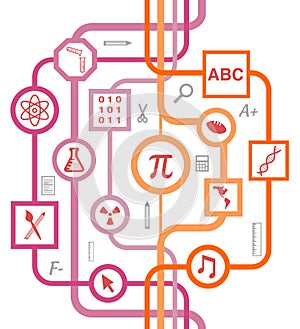 Educational School Symbols Pattern