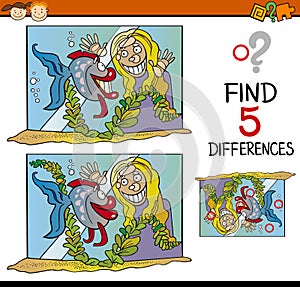 Educational task of differences