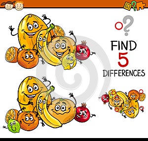 Educational task of differences