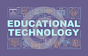 Educational technology word concepts banner