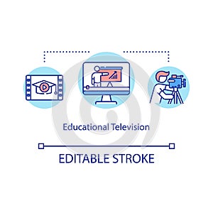 Educational television concept icon